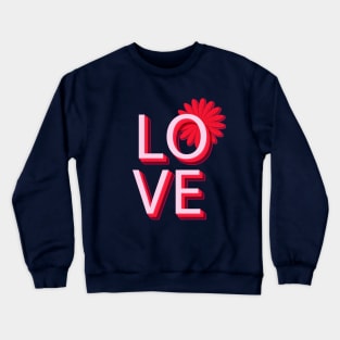 Pink Love Word Crewneck Sweatshirt